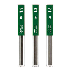 KOKUYO Mechanical Pencil Lead, 1.3mm 2B (PSR-2B13-1P) 10 Leads- 3 Pack (Japan Import)