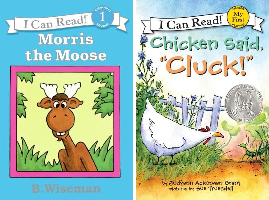 My First I Can Read 10 Books Set: The Best Seat in Kindergarten, Loose Tooth, Morris the Moose, Chicken Said Cluck, Oh Cats, I See You Saw, Beach Race, Rocky Road, How Many Fish, Scat Cat