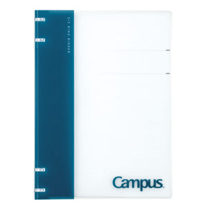 Kokuyo Campus Refillable Notebook, B5 2x2 Slim Ring Binder Notebook with Customizable Title Page, 40 Sheets Capacity. Suitable for 26 Holes Loose Leaf Paper, Navy (RU-NP704DB)