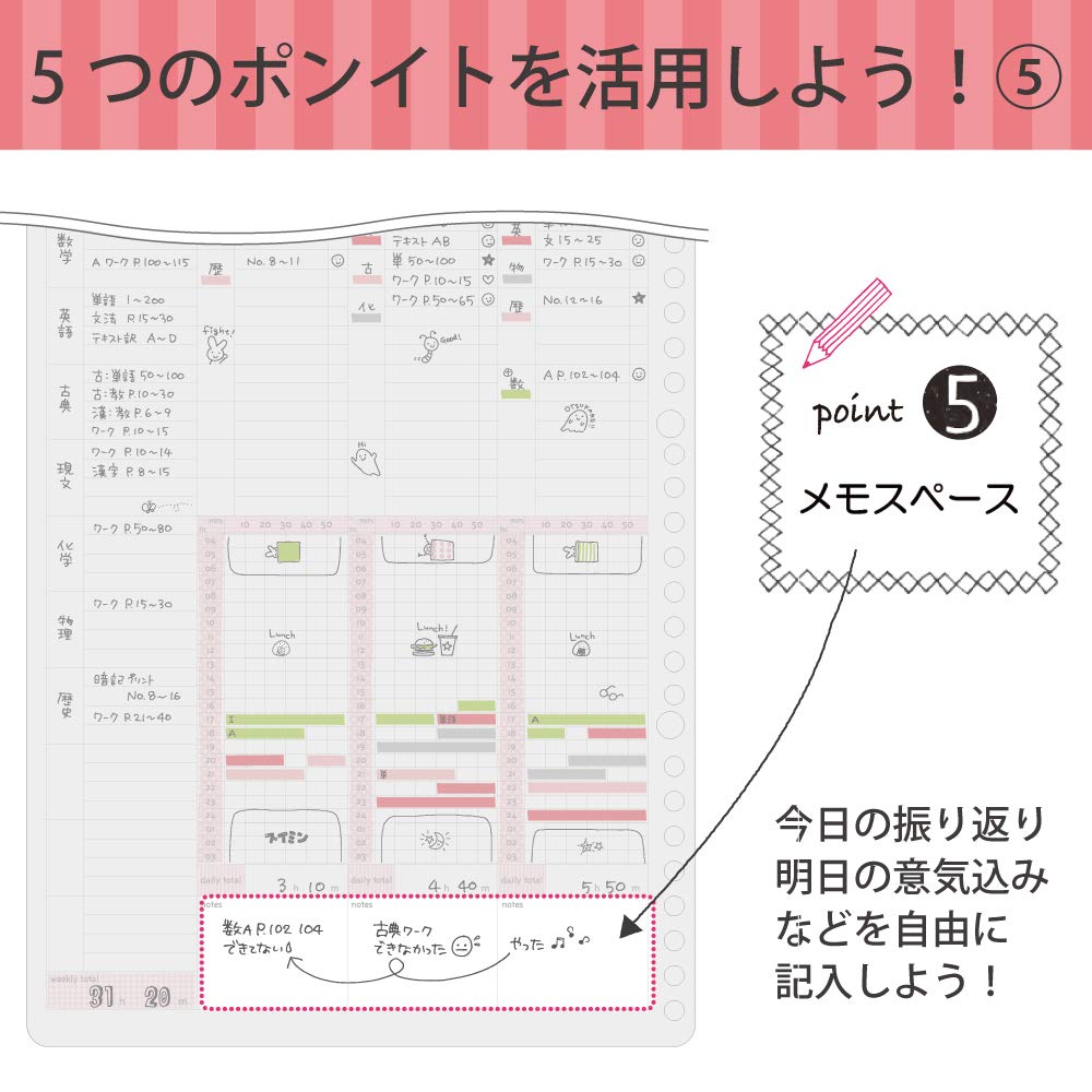 Kokuyo Campus Loose Leaf Study Planner Weekly Ruled