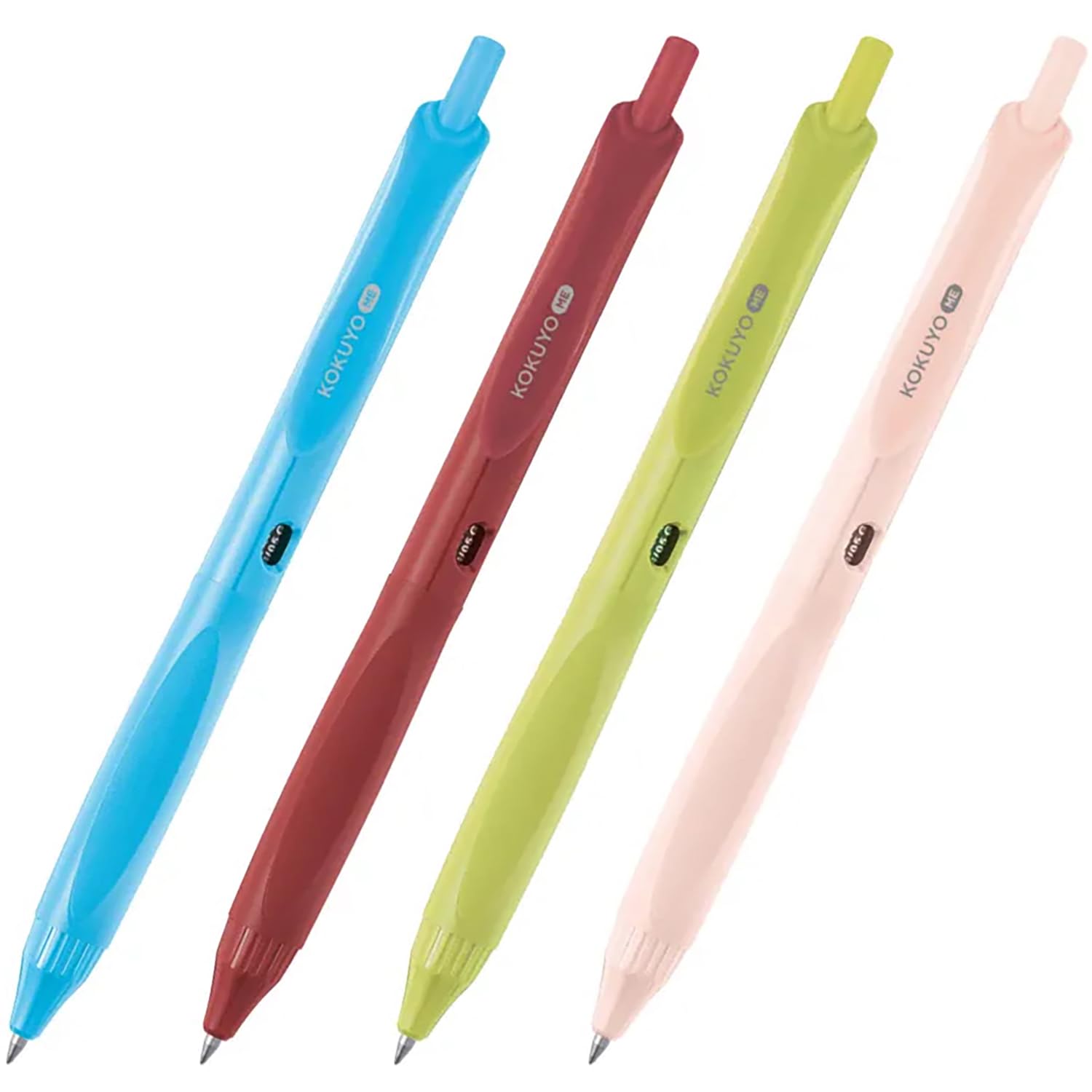KOKUYO Me Gel Pens Set, 4 Pack Black Ink 0.5mm Retractable Ball Point Writing Gel Pens, Blue Red Green Pink, Japan Import. (AMZUS-KMEBPEG5D102x4)