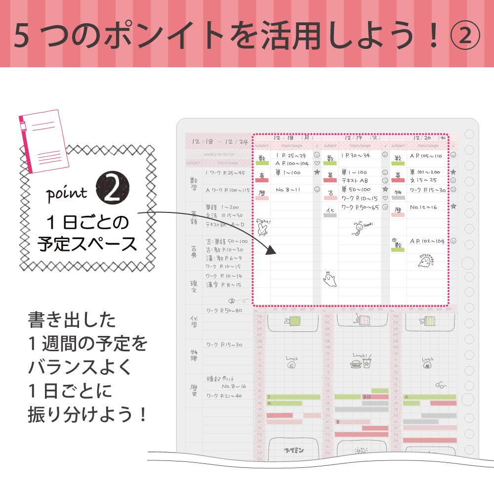 Kokuyo Campus Loose Leaf Study Planner Weekly Ruled