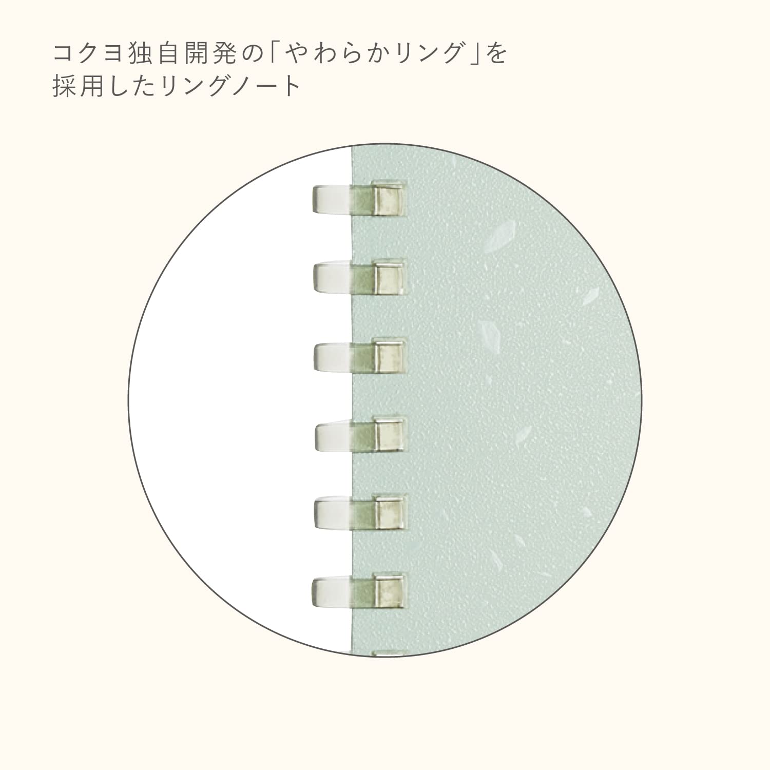 KOKUYO ME Graph Spiral Journal Notebook, A5 Soft Ring 5 mm Grid Paper Notebook with 50 Smooth Sheets, 5.8'' x 8.3'' Cute Small Journaling Notebook, Fragile Mint, Japan Import. (KME-SR931S5LG)