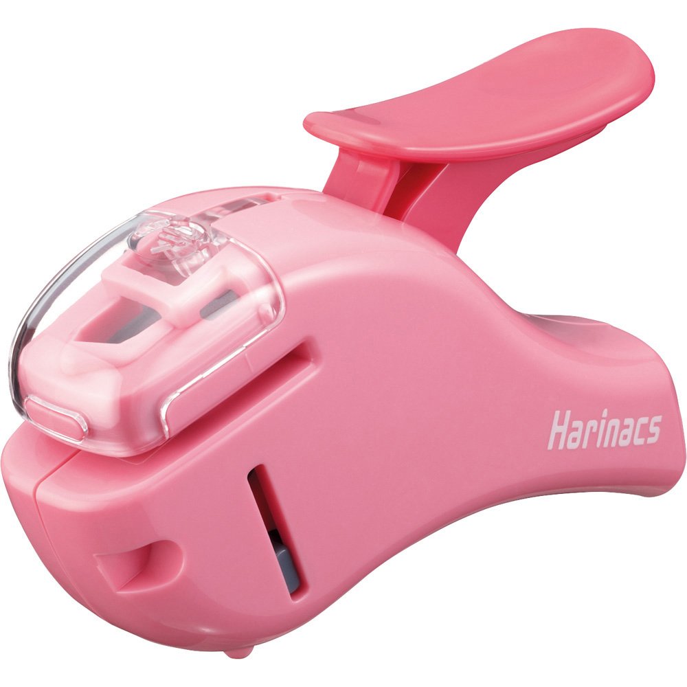 Kokuyo Stapleless Stapler, Harinacs Handheld Staple-Free, Up to 5 Sheets No Staple Binding, Portable Holeless Compact Alpha, Pink, Japan Import (SLN-MSH305P)