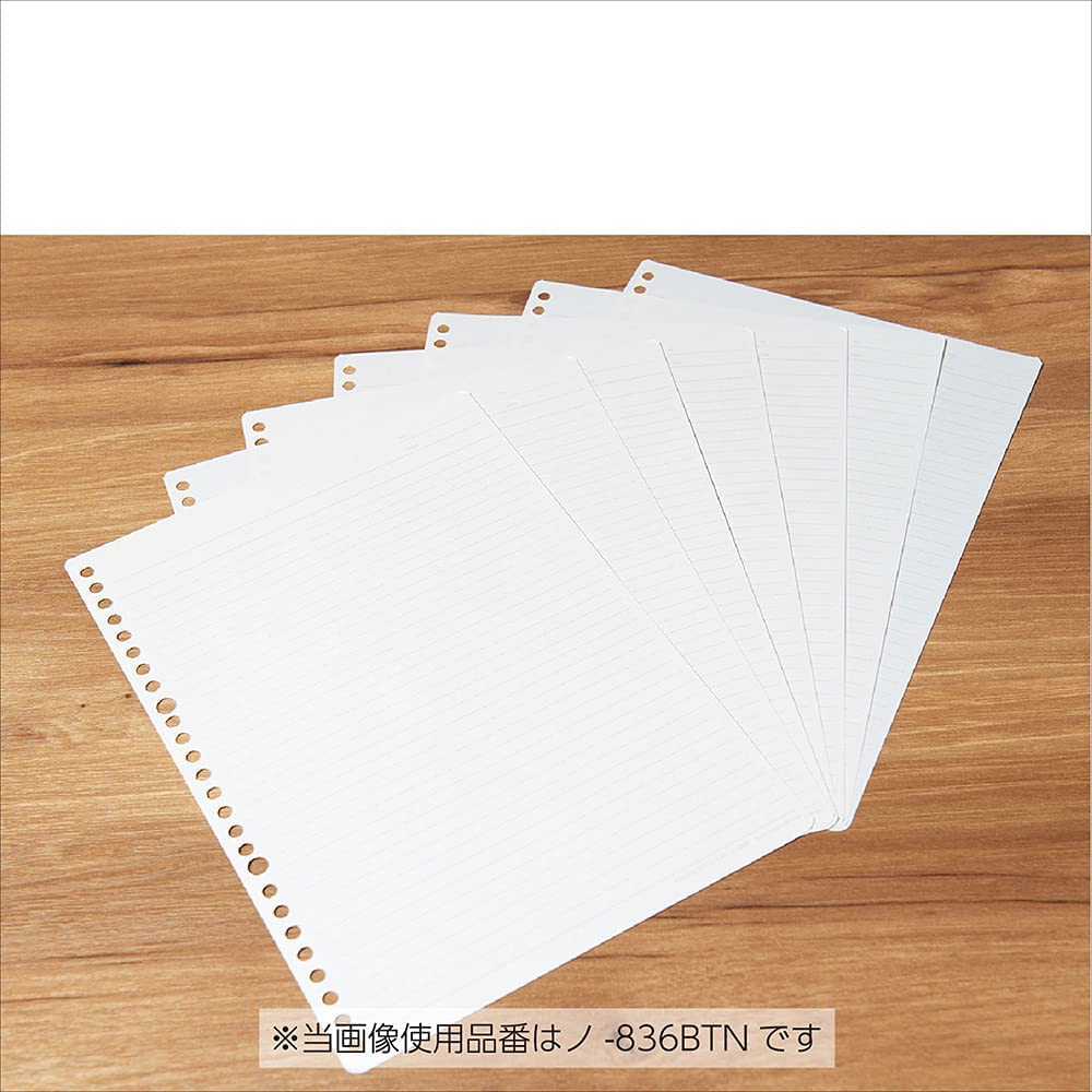 Kokuyo Campus Loose Leaf Paper, A4 Filler Paper with A 7mm Ruled, 100 Sheets 75 GSM Sarasara Smooth Writing, 30 Holes, 11-3/4"x8-1/4” Binder Notebook Bleed Resistant Paper. Japan Import (NO-816AE)