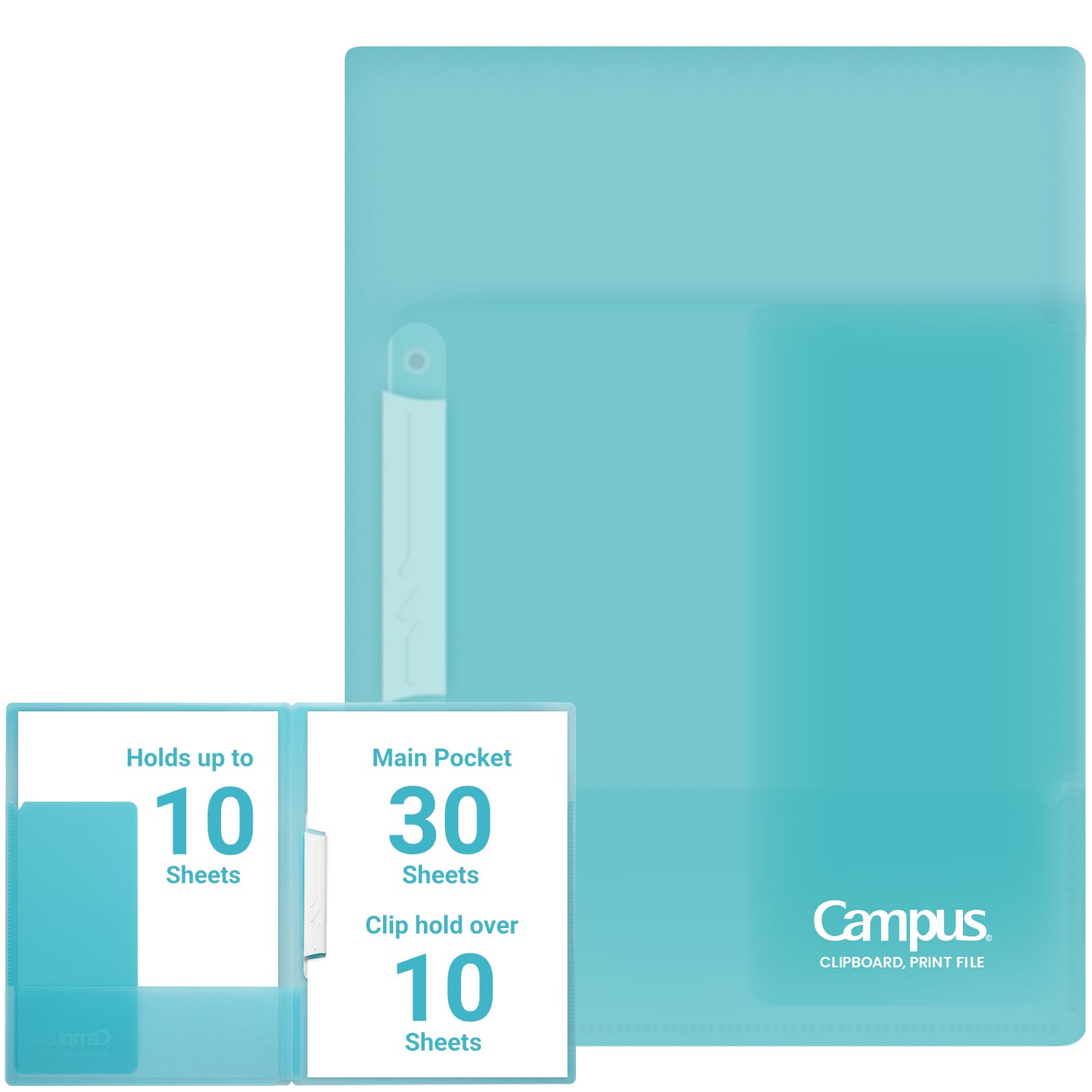 Kokuyo Portfolio Folder with Pockets Folder for Paper Organization,Heavy Duty Pocket Fits US Letter & A4，Dual-Purpose Clip & Pocket Design (FU-CE755LB)