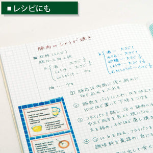 Kokuyo JIBUN_TECHO IDEA Notebook, A5 Slim Size(8.3" x 4.9"), 3mm Grid Ruled, 40 Sheets, Thin Paper, Pack of 2, Japan Import (NI-JCA3)