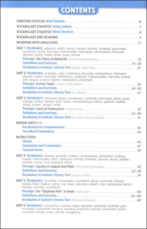 Vocabulary Workshop Enriched Level B Student Edition, Grade 7 | Vocabulary Workbook | English Language Arts