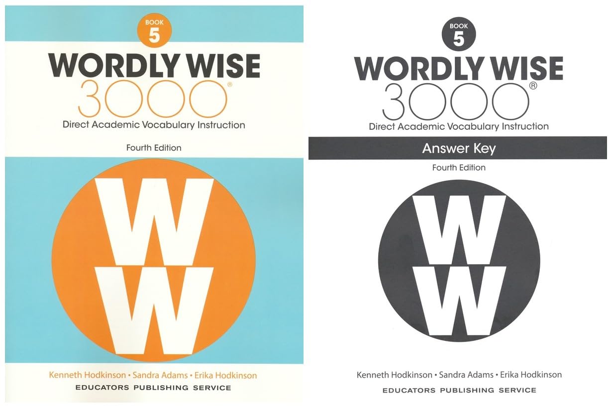 Wordly Wise 3000 Fourth Edition Student Edition + Answer Key Set Grade 5