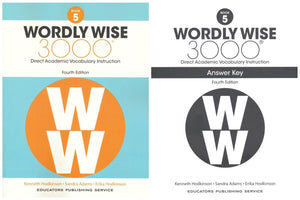 Wordly Wise 3000 Fourth Edition Student Edition + Answer Key Set Grade 5