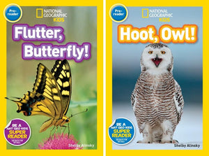 National Geographic Kids Readers Pre-Reader 10 Book Set: Climb Koala, At the Beach, Play Kitty, Trot Pony, Flutter Butterfly, Hoot Owl, Slither Snake, Sleep Bear, Safari, Race Day Early Reader Set