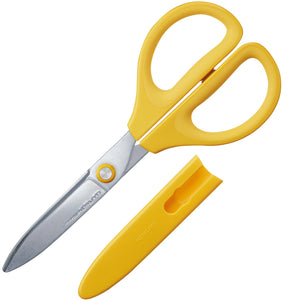 Kokuyo Saxa Non-Stick Scissors - Durable Titanium Coating Blades with 3D Technology, Ambidextrous Design for Crafting, Sewing & Daily Use, Navy Blue, Japan Import (HASA-PT280DB)