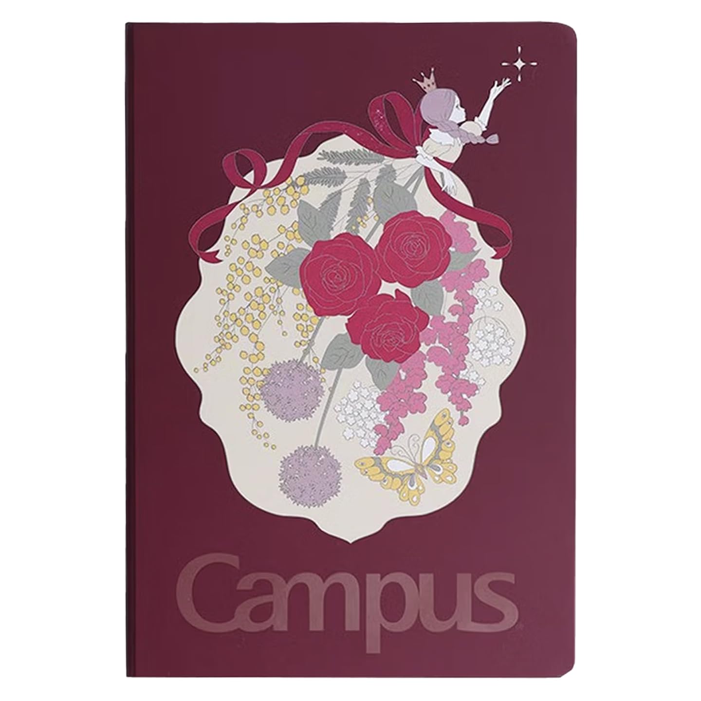 KOKUYO Lined Journal Notebook, A5 Hardcover Notebook for Women in 8mm Ruled, 100 Sheets Travel Journal in 5.75'' x 8.4'', Journaling, Writing, Work & Office, 70 GSM Japanese Smooth Paper, Red