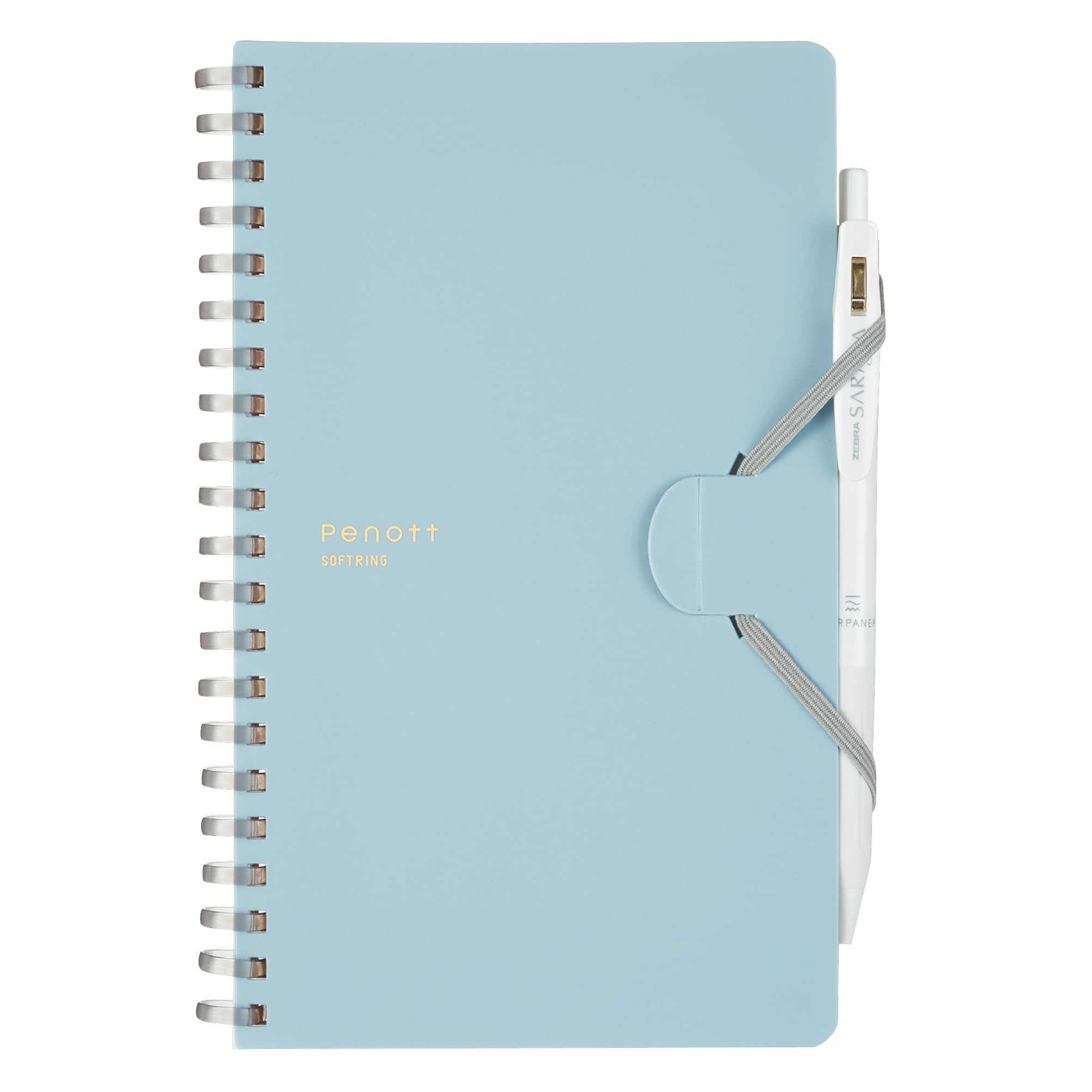 KOKUYO Grid Spiral Journal Notebook, Penott B6 Soft Ring Graph Paper Notebook with 70 Smooth Sheets, 4.1'' x 7.2'' Small Journaling Notebook with Plastic Hardcover, Blue, Japan Import. (SU-SP147S5-B)