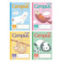 KOKUYO Campus Notebook, Easy Erasing, Semi-B5, 5mm(0.2in) Grid Ruled, 0.4 inch (10 mm) Solid Line, 30 Sheets, Pack of 4, Animal Pattern, Japan Import (NO-30AS10-5X4)