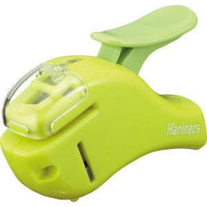 Kokuyo Stapleless Stapler, Harinacs Handheld Staple-Free, Up to 5 Sheets No Staple Binding, Portable Holeless Compact Alpha, Green, Japan Import (SLN-MSH305G)