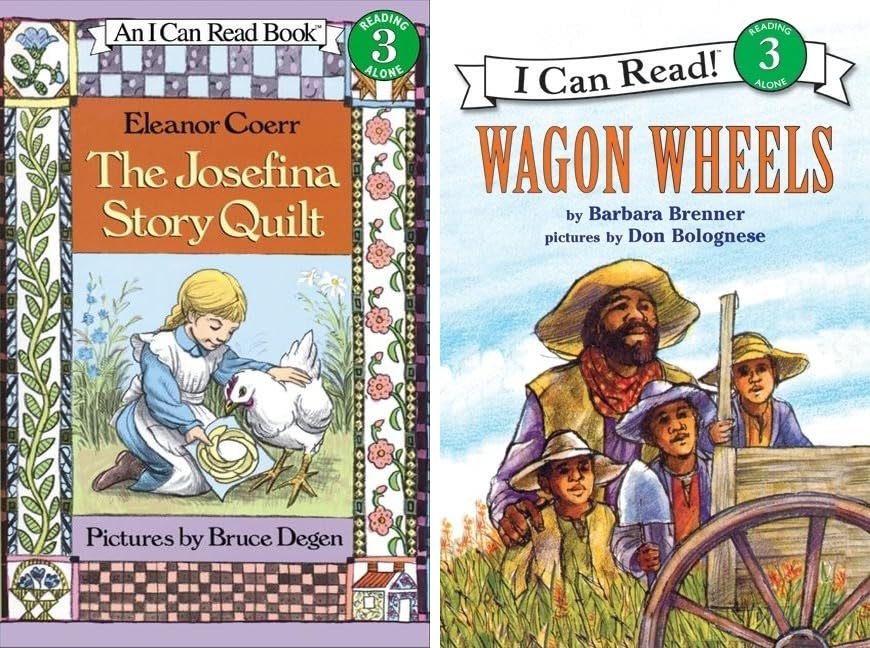 I Can Read Series Level 3 & 4: 10-Book Collection Set, The Josefina Story Quilt, Wagon Wheels, Dust for Dinner, Dinosaur Hunter, The Big Balloon Race, Clara and the Bookwagon & More