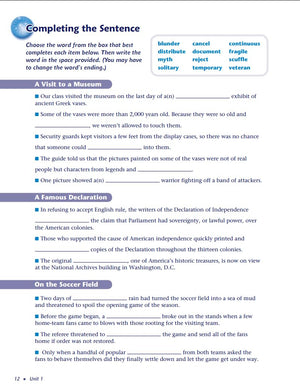 Vocabulary Workshop ©2011 Level Blue (Grade 5) Student Edition