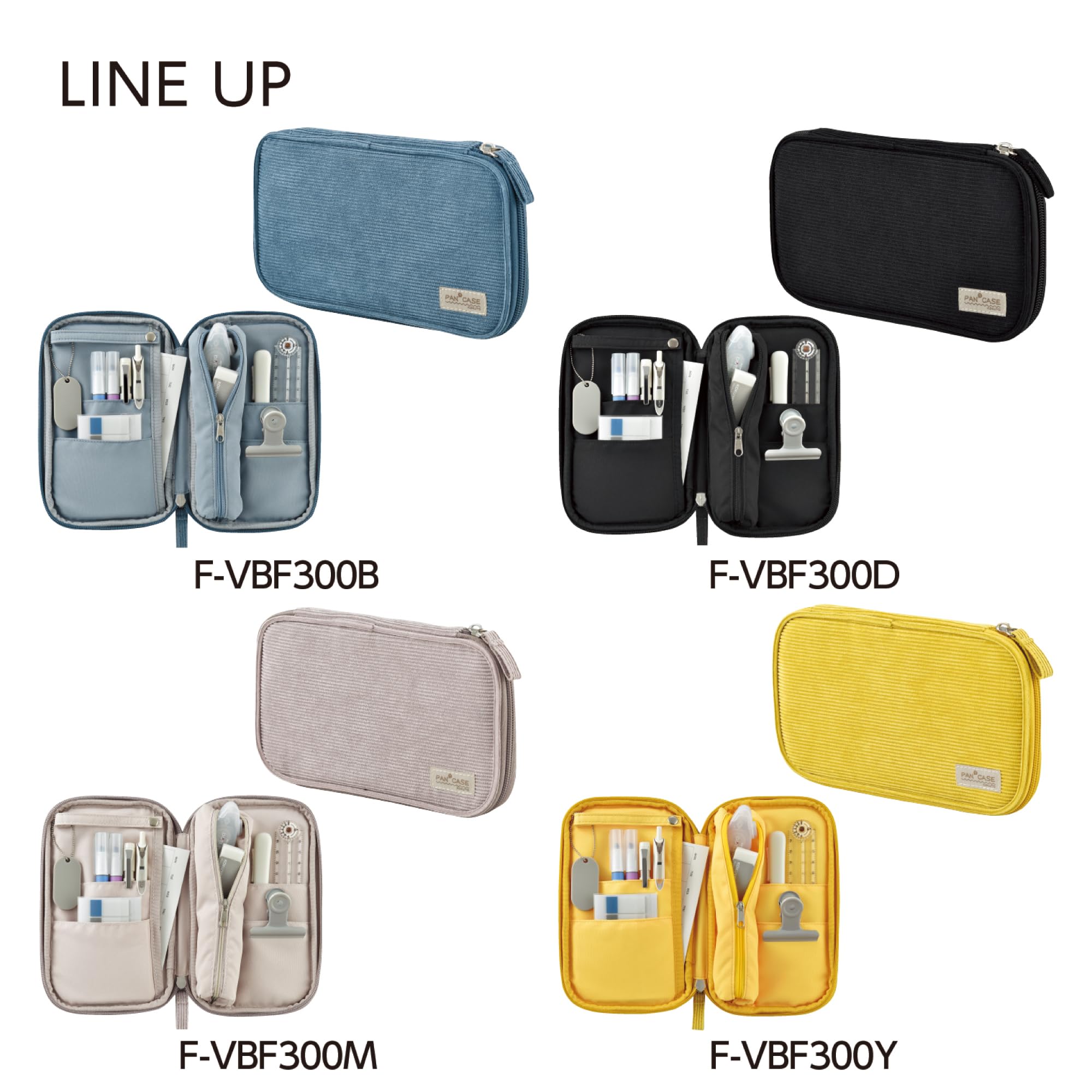 KOKUYO Slim Pencil holder Pouch (Blue)