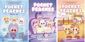 Pocket Peaches Series 3 Books Set by Dora Wang: Pocket Peaches, At the Fair, Game On