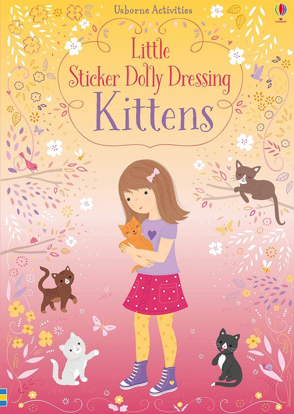 Usborne Little Sticker Dolly Dressing 5 books collection set for kids (Easter, Kittens, Parties, Pets, Princesses)