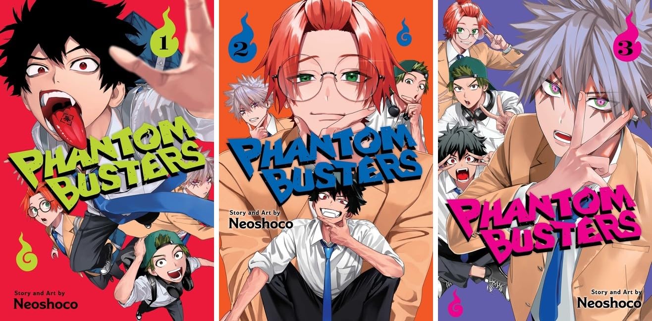 Phantom Busters Manga Series Books 1–3 Paperback Set by Neoshoco