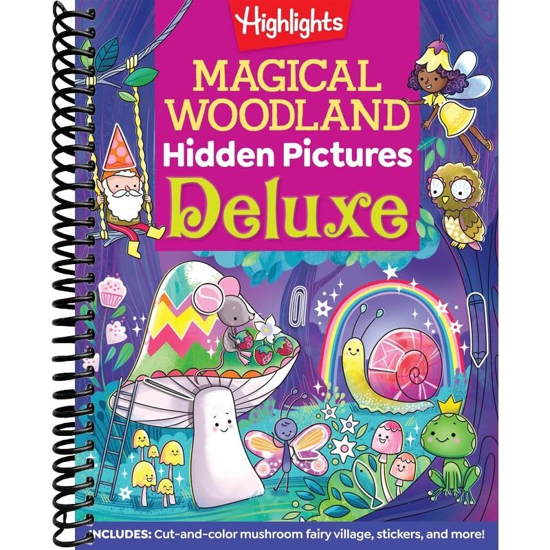 Magical Woodland Hidden Pictures Deluxe: 96 Pages of Magical Recipes, Crafts, Forest Puzzles and Stickers, Search for Mushrooms, Gnomes, Woodland Animals and More (Highlights Hidden Pictures)
