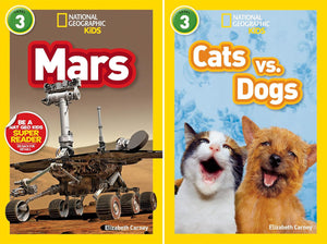 National Geographic Kids Readers Series (Level 3) 10 Books Collection Set (Robots, Titanic, Skyscrapers, Amazon Animals, Wildfires, Meteors, Mars, Cats vs Dogs, Bears, Ancient Egypt)