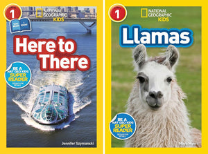 National Geographic Kids Readers Level 1 Series, Collection Set of 10 Books. Wild Cats, T. Rex, Reptiles, Pyramids, Here to There, Llamas, Hedgehogs, Goats, Day and Night, Animal Doctors
