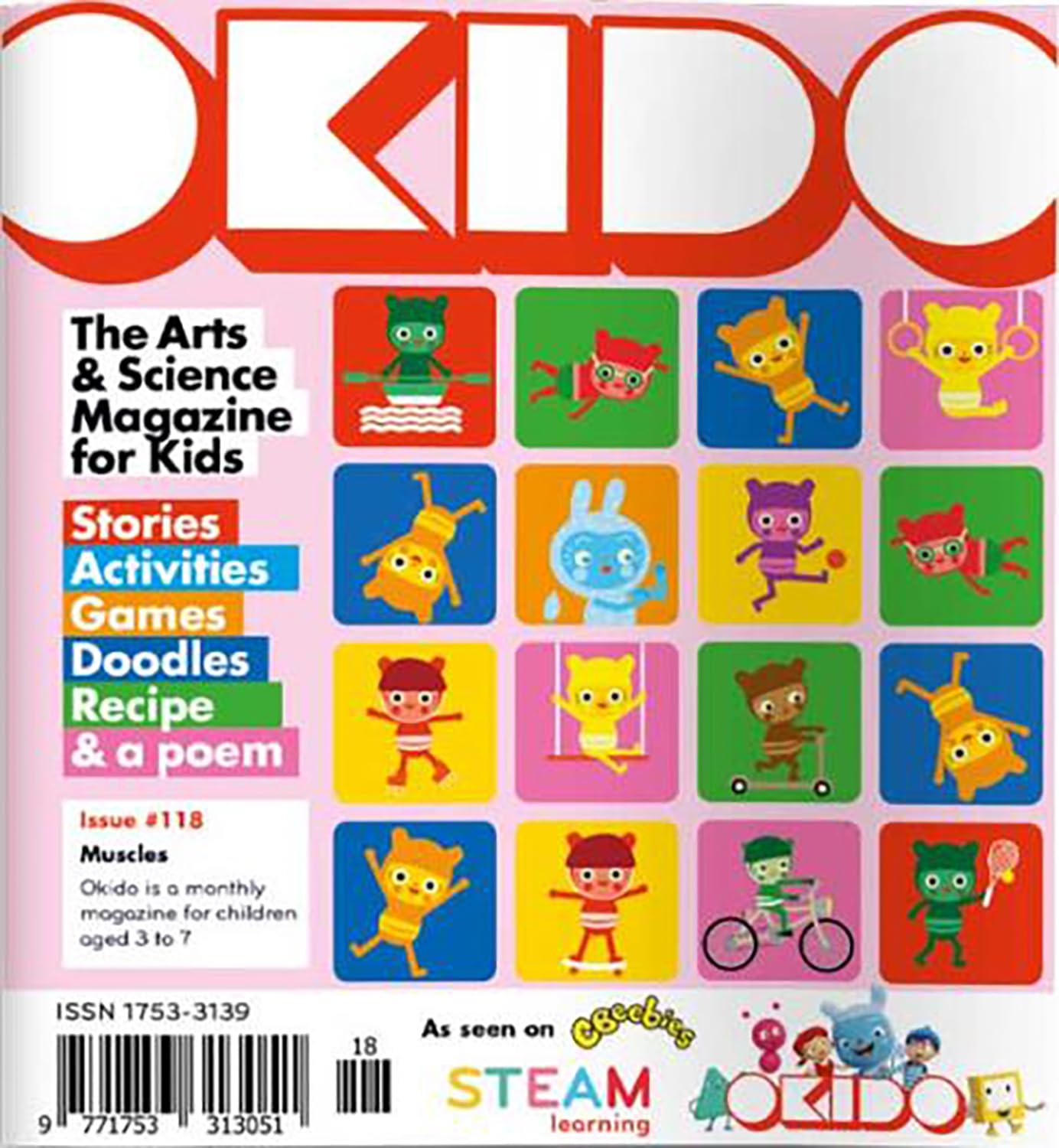 OKIDO Learning Series 7-Book Set – Germs, Stars, Machines, Numbers, Muscles, Underwater, Music