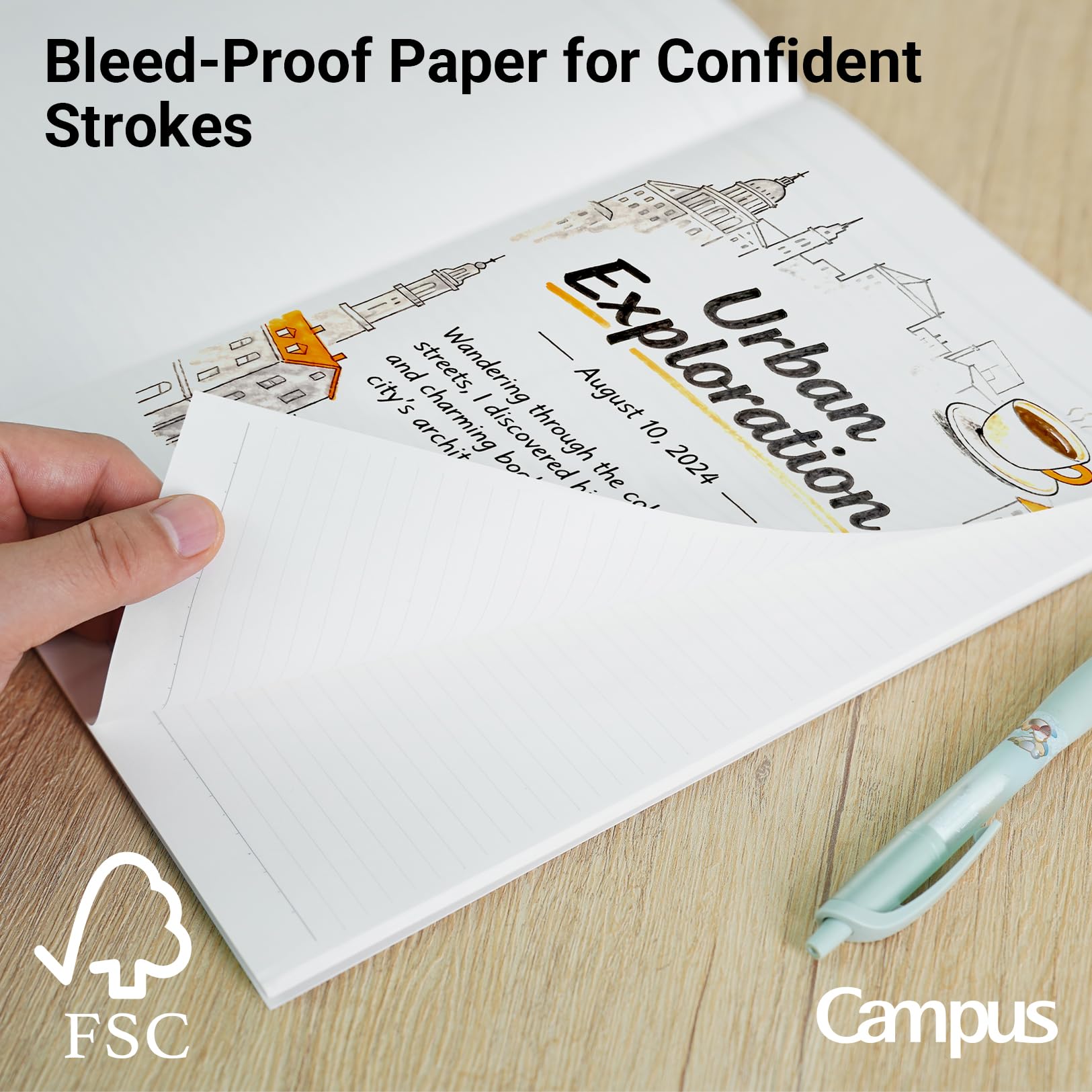 Kokuyo Campus Composition Notebook, 1 Pack B5 Lined Notebooks with 100 Sheets College Ruled Paper, 7 x 10 inch Pink Notebook for School and Work, School Supplies Comp Book for Journal Diary, Japan Import