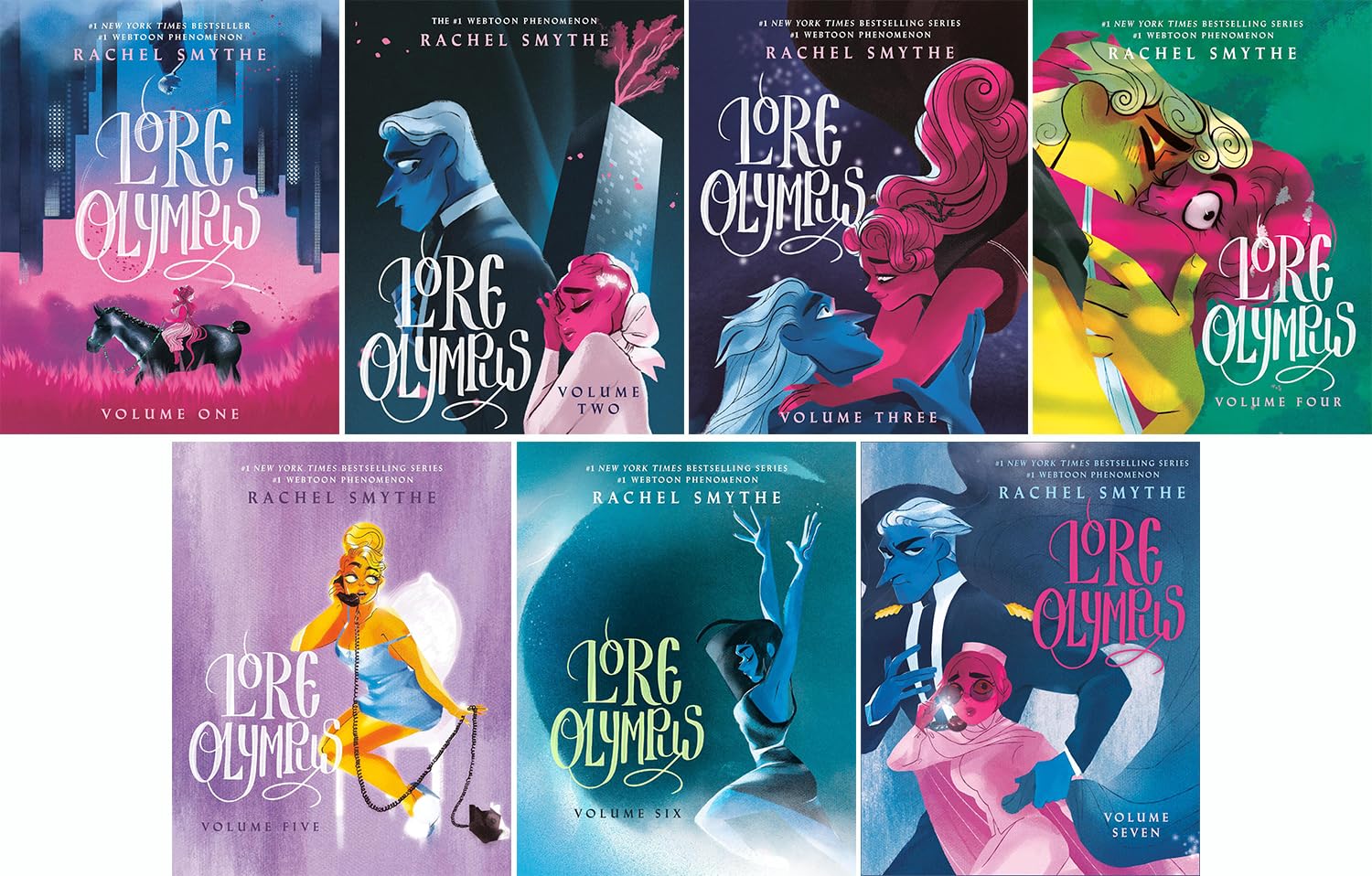 Lore Olympus Series Graphic Novel 7 Books Set (Volume 1 - 7) by Rachel Smythe