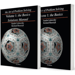 Art of Problem Solving (AoPS) Series, the Art of Problem Solving, Volume 1: the Basics, 2 Books Set of Text and Solution by Sandor Lehoczky and Richard Rusczyk
