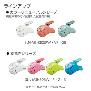 Kokuyo Stapleless Stapler, Harinacs Handheld Staple-Free, Up to 5 Sheets No Staple Binding, Portable Holeless Compact Alpha, Green Blue, Japan Import (SLN-MSH305GB)