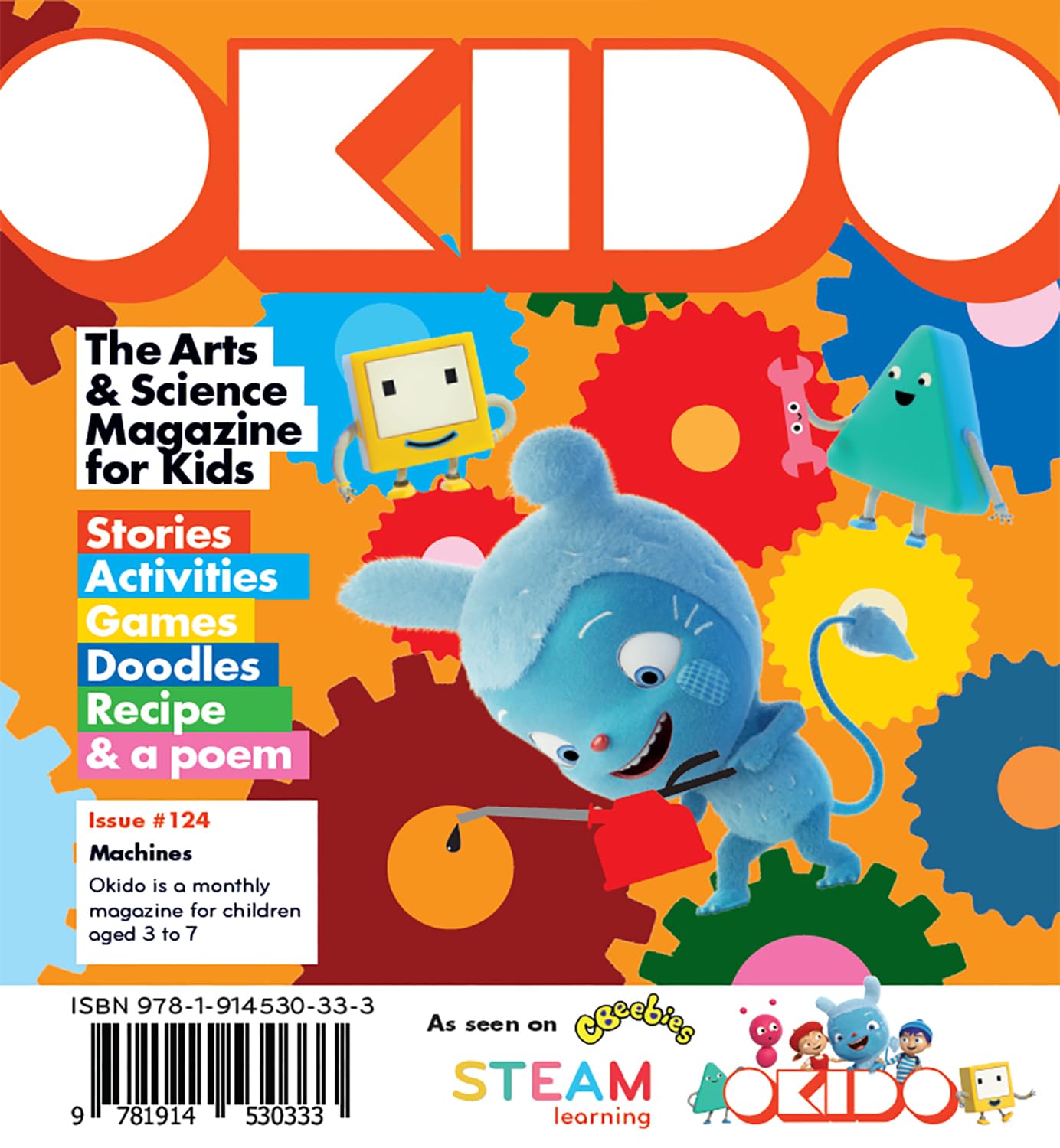 OKIDO Learning Series 7-Book Set – Germs, Stars, Machines, Numbers, Muscles, Underwater, Music