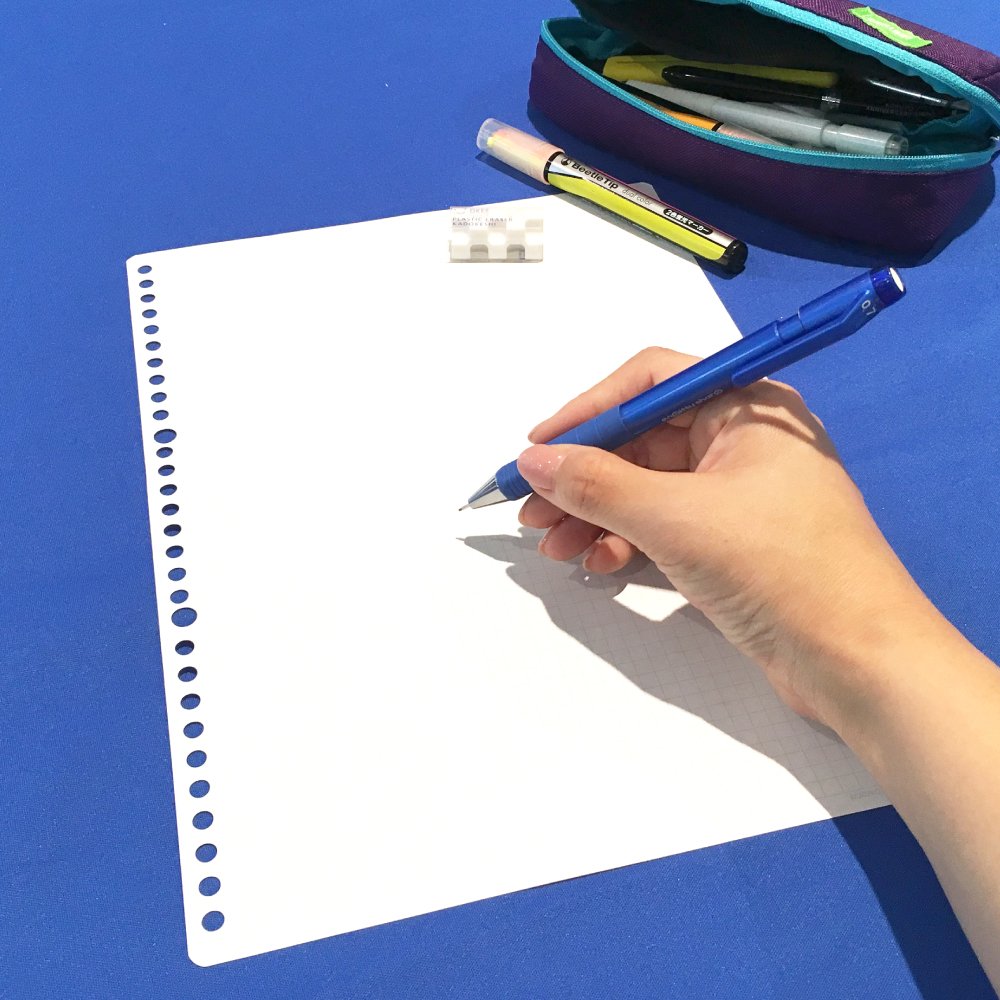 Kokuyo Campus Loose Leaf Paper for Binders, Business Type, Sarasara Smooth Writing, A4, 5mm Grid Ruled, 30 Holes, 100 Sheets, pH Neutral, Bleed Resistant, Japan Import (NO-G816S-5N)