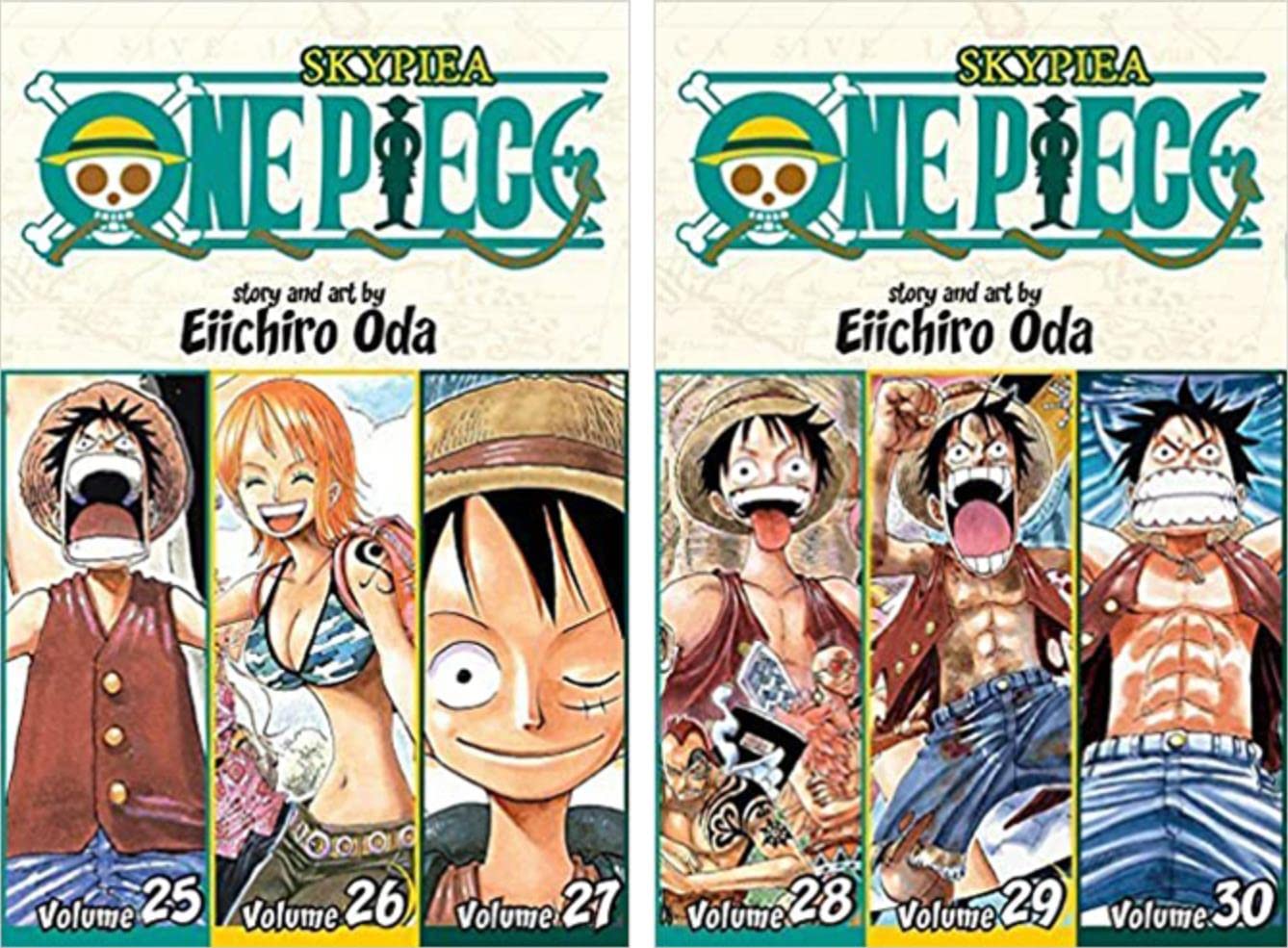 One Piece 3-in-1 Edition 10-book Manga Set 1-10: Vol. 1-30 by Eiichiro Oda