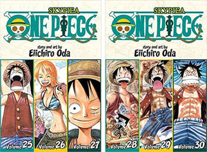 One Piece 3-in-1 Edition 10-book Manga Set 1-10: Vol. 1-30 by Eiichiro Oda