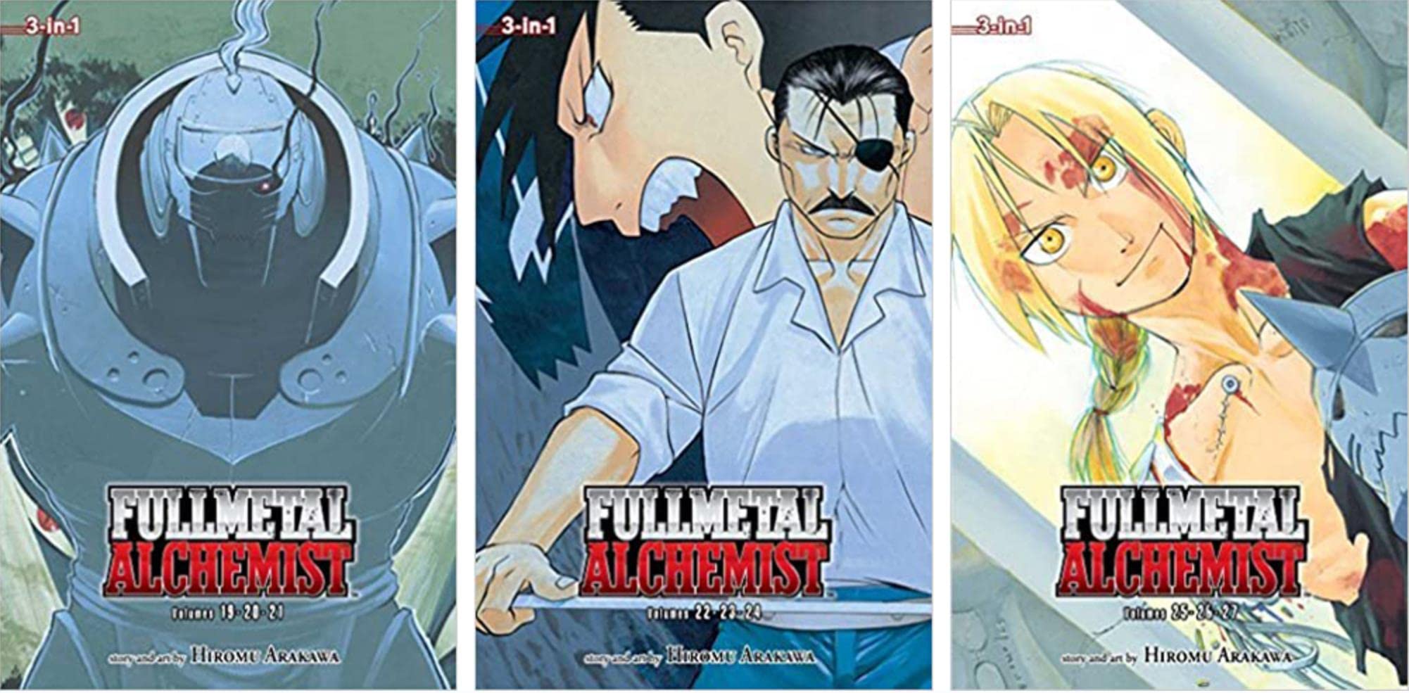 Fullmetal Alchemist 3-in-1 Edition Complete 9-book Manga Set by Hiromu Arakawa