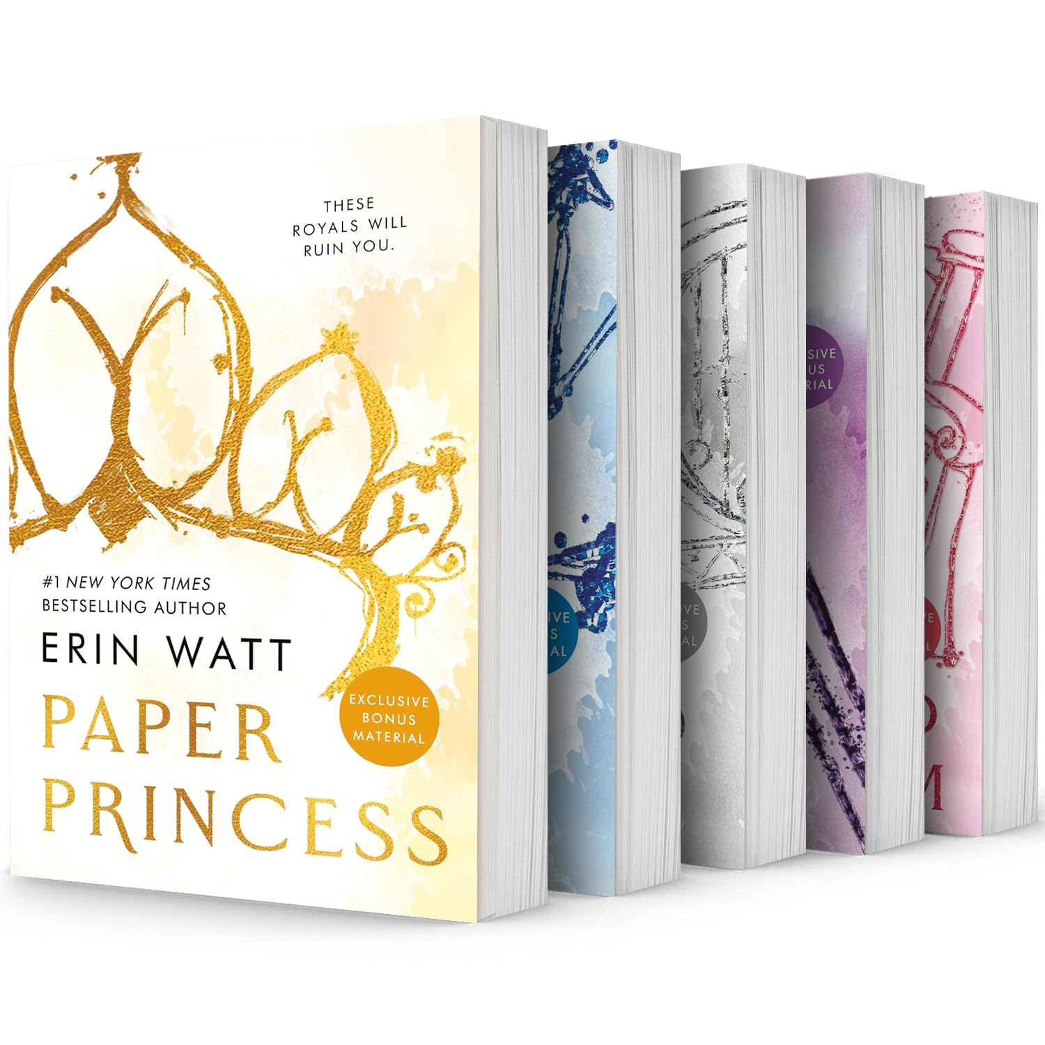 The Royals Series,5 Books Collection Set,Paper Princess ,Broken Prince,Twisted Palace,Fallen Heir,Cracked Kingdom by Erin Watt