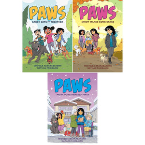 PAWS Graphic Novel Series 5-Book Complete Collection Set (Book 1 to Book 5) - Gabby Gets It Together; Mindy Makes Some Space; Priya Puts Herself, Hazel Has Her Hands Full, The Trouble with Leo