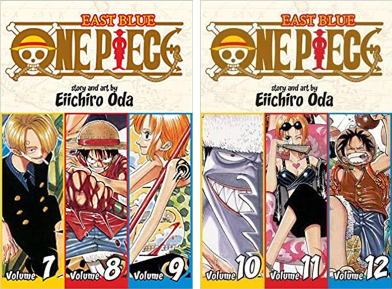 One Piece 3-in-1 Edition 10-book Manga Set 1-10: Vol. 1-30 by Eiichiro Oda