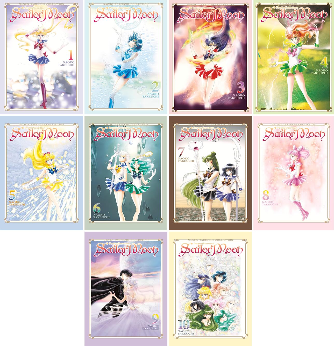 Sailor Moon Manga Series Vol. 1–10 Collection Set (10 Books) by Naoko Takeuchi