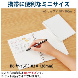 Kokuyo Spiral Dotted Notebook, 8.3'' x 5.8'' Business Journal A5 Soft Ring Notebooks with 5mm Dot Grid, 80 Perforated Sheets, Clear 1 Subject Notebook, Note Taking for Work. Japan Import(SU-SV538WT-T)
