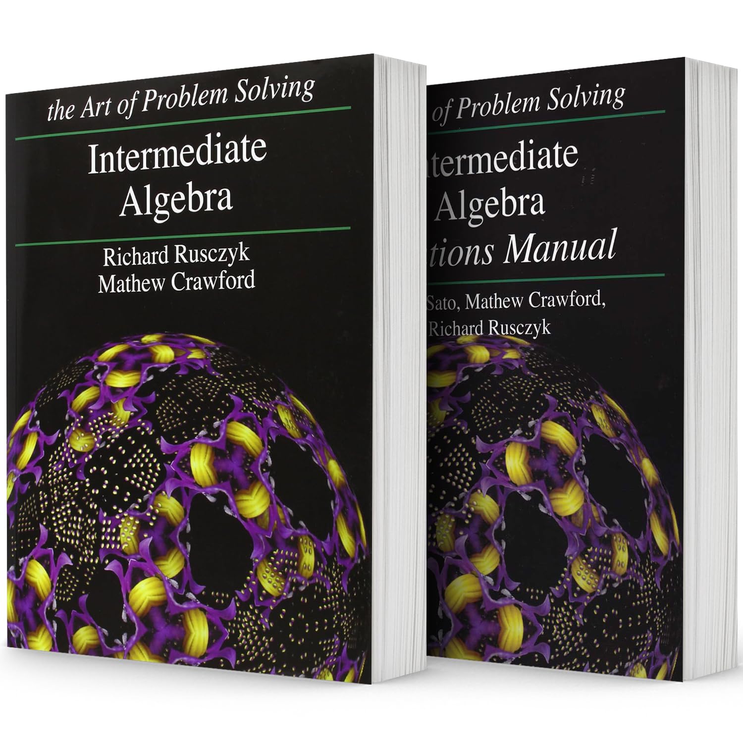 Art of Problem Solving (AoPS) Series, Intermediate Algebra 2 Books Set of Text and Solution by Richard Rusczyk and Mathew Crawford