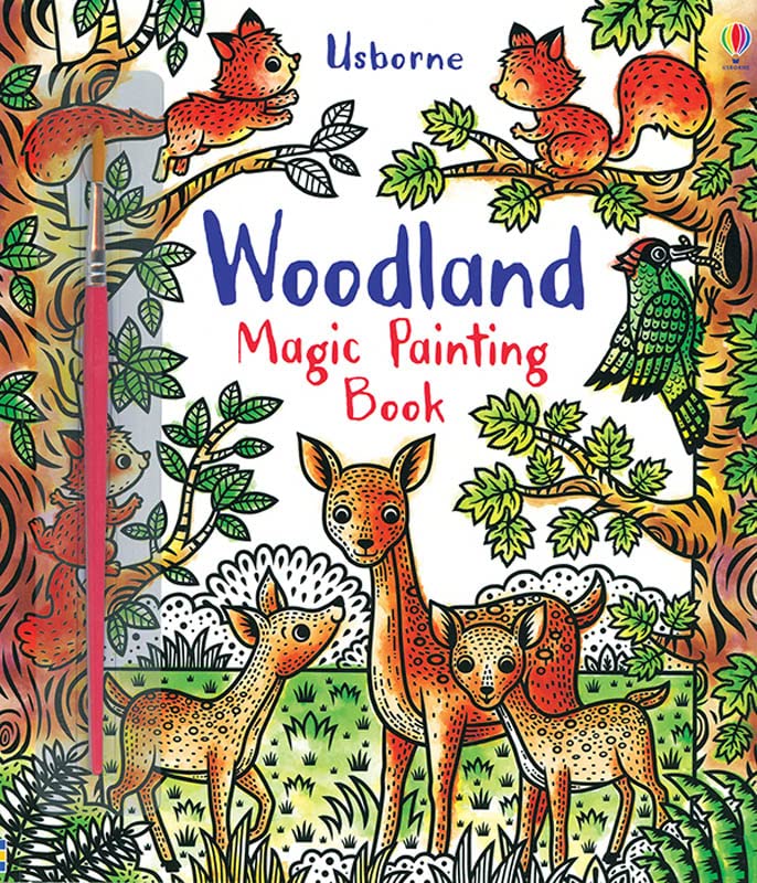 Magic Painting Book 6 Books Collection Pack Set #1 (Magical Creatures, Woodland, Animals, Dinosaurs, Jungle, Magic Painting book)