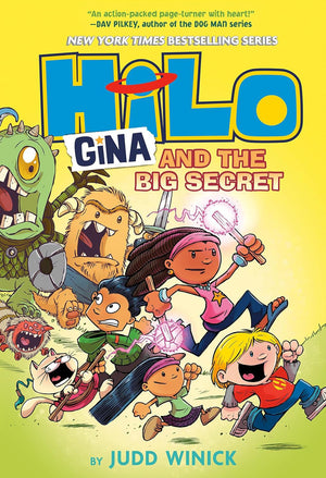 Hilo Series 4 Books Set Volume 7-10 by Judd Winick (Gina--The Girl Who Broke the World, Gina and the Big Secret, Gina and the Last City on Earth, Rise of the Cat)