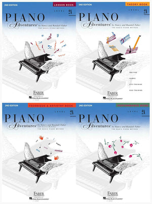 Faber Piano Adventures Level 2A Set (4 Books) 2nd Edition - Lesson, Theory, Technique & Artistry, Performance