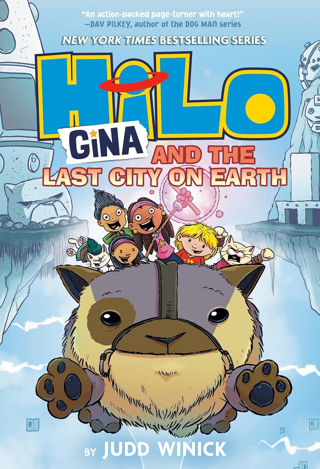 Hilo Series 4 Books Set Volume 7-10 by Judd Winick (Gina--The Girl Who Broke the World, Gina and the Big Secret, Gina and the Last City on Earth, Rise of the Cat)