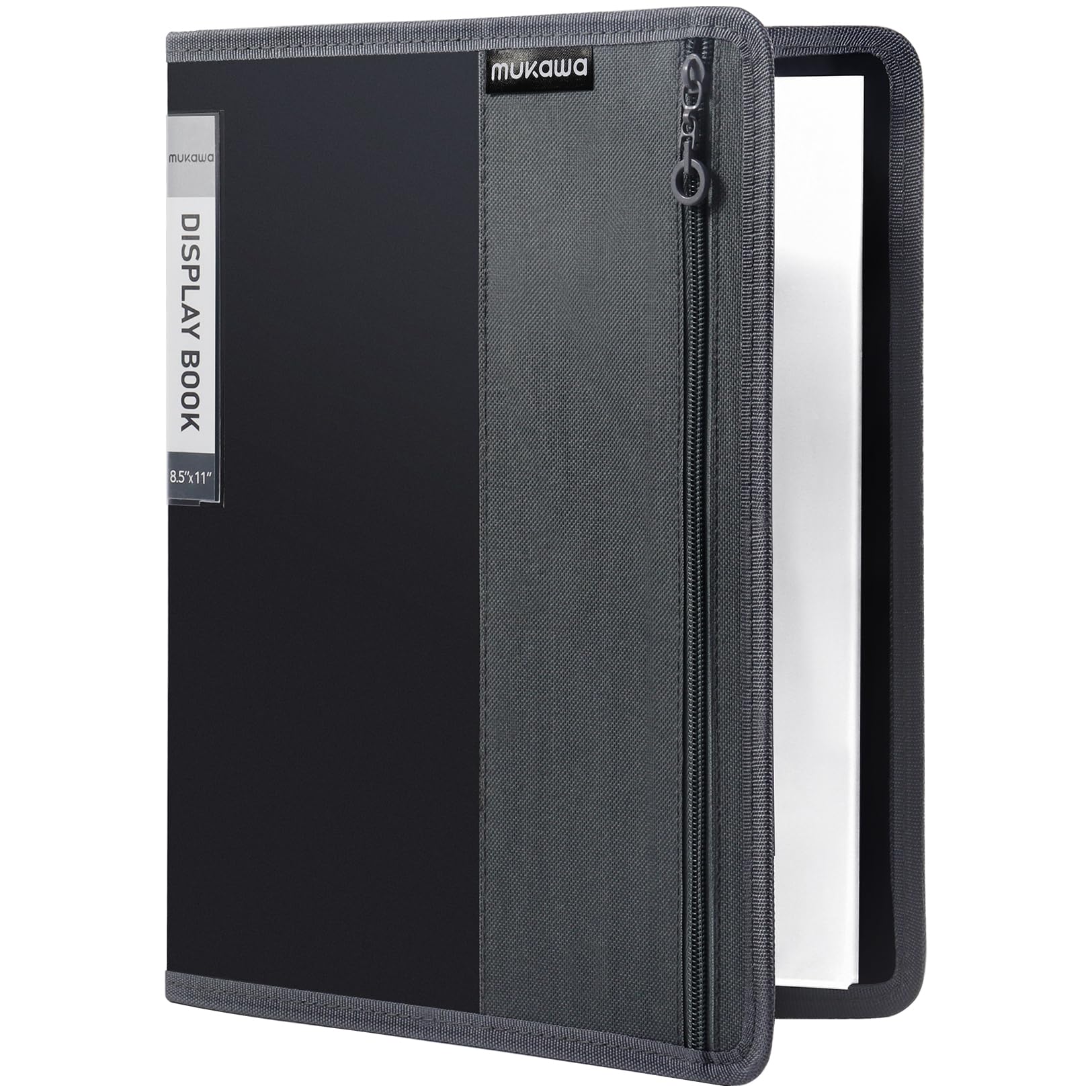 Mukawa 1 Pack 30-Pocket Binder, 8.5x11 (Black) Size Portfolio Folder with Clear Sleeves, Display 60 Pages,Presentation Folder, Art Portfolio Folder & Document Organizer For School& Office